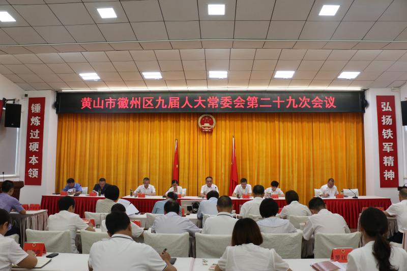 区九届人大常委会第二十九次会议召开